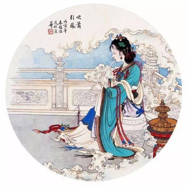 国画意境美人图图片