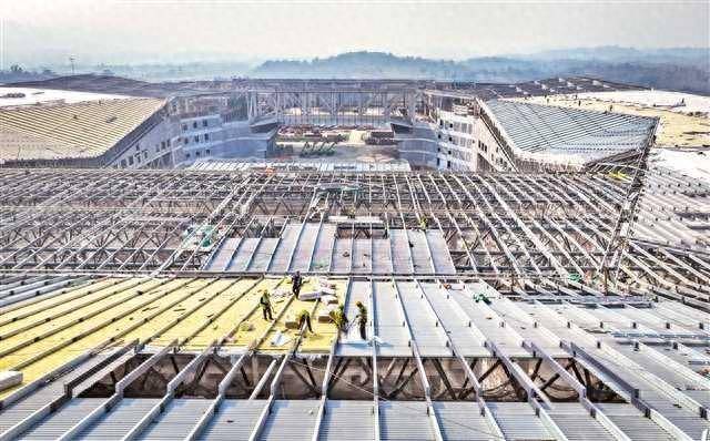 科学会堂主体结构封顶_建设_施工_重庆