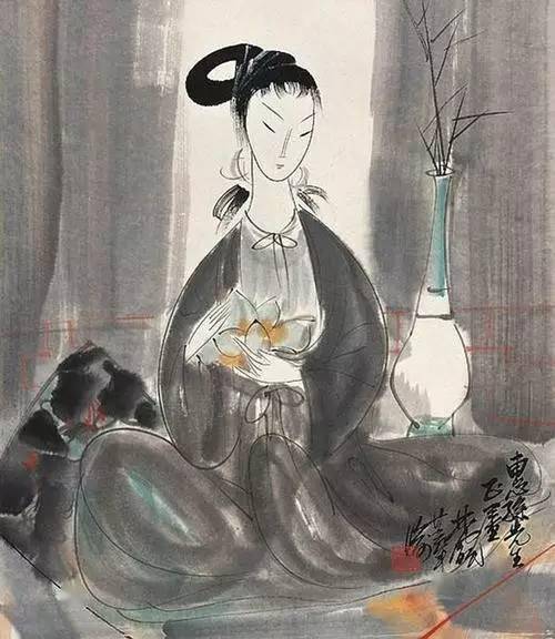 林风眠《红衣仕女》拍出天价943万元_艺术_中国_情感