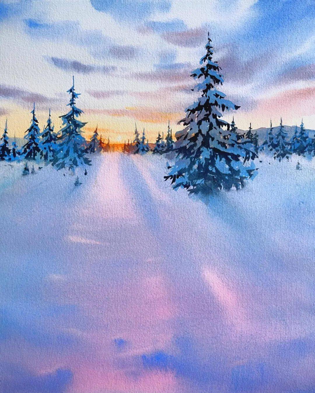 美到离谱的"真"水彩画,图鉴学习_风景_色彩_作品