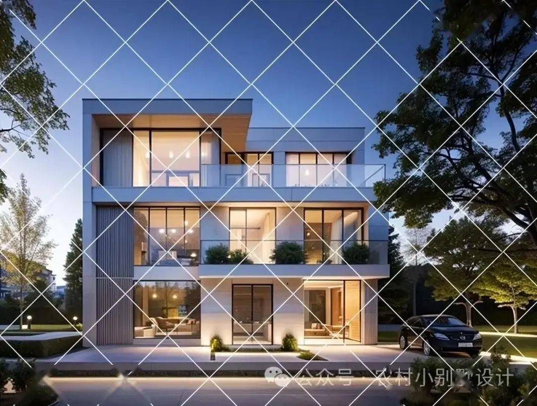三层简约现代轻奢风别墅,开春建房的好选择!