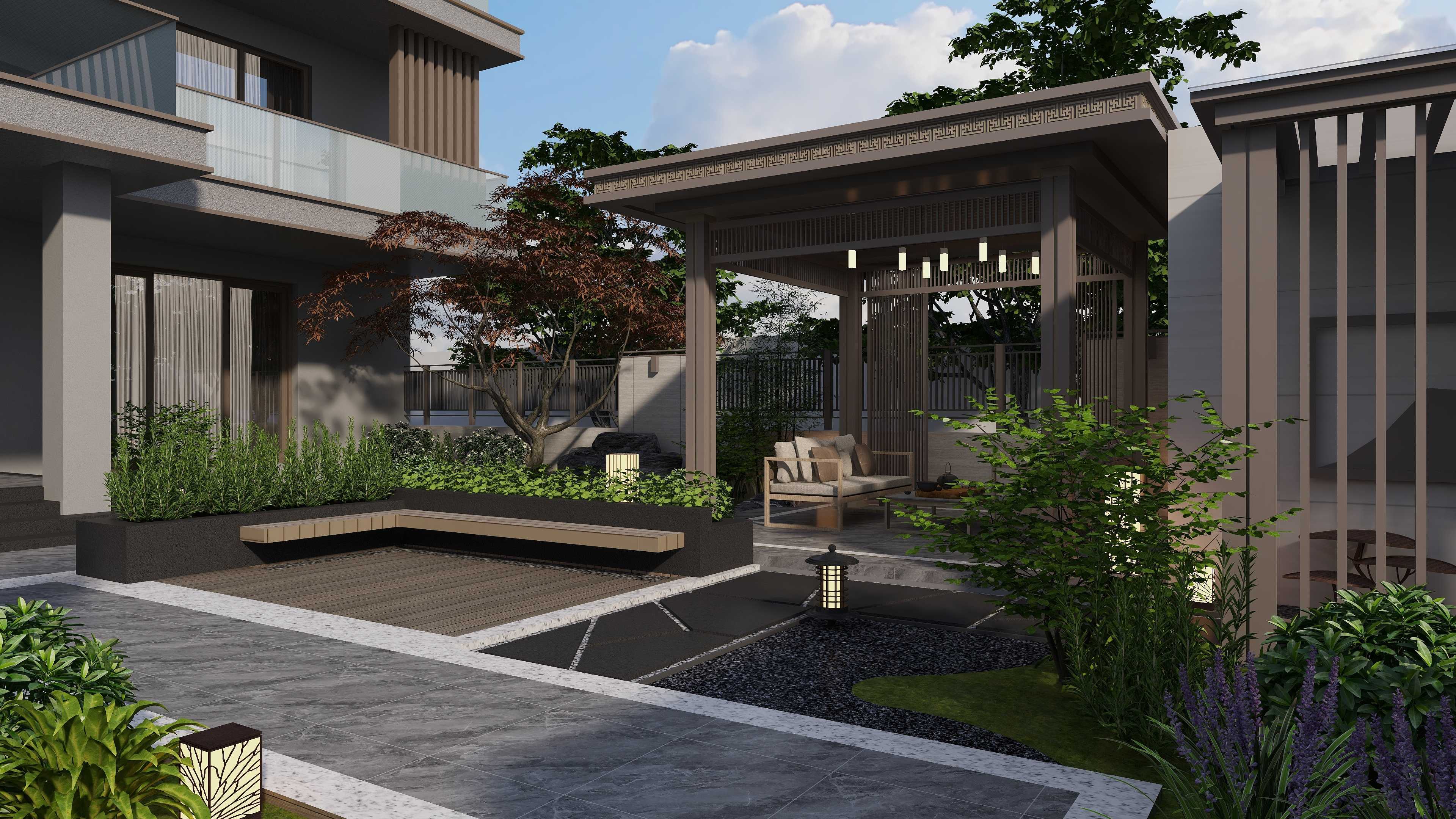 庭院斜坡入口大门设计