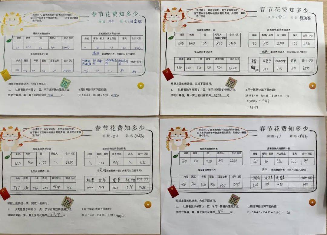 四年级新年成长计划表图片