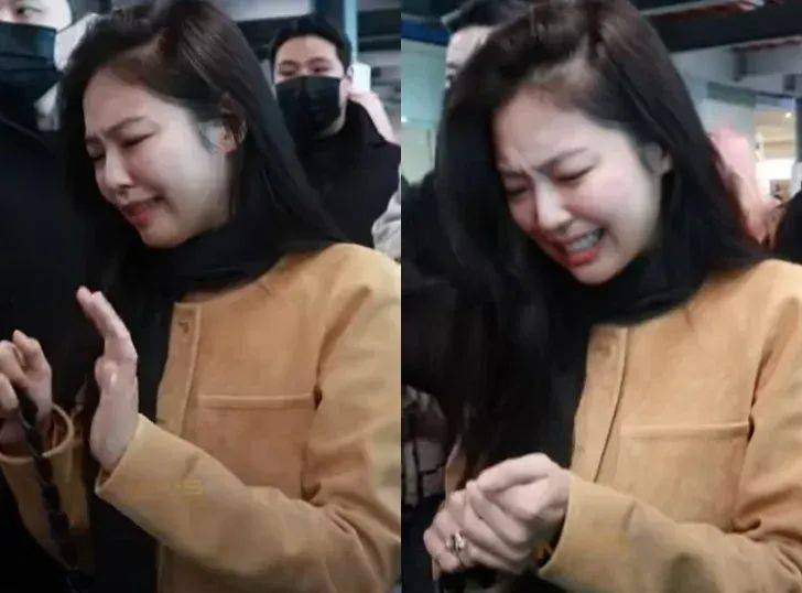 被粉丝信件割伤 jennie痛苦表情全被拍_机场_仁川_受伤