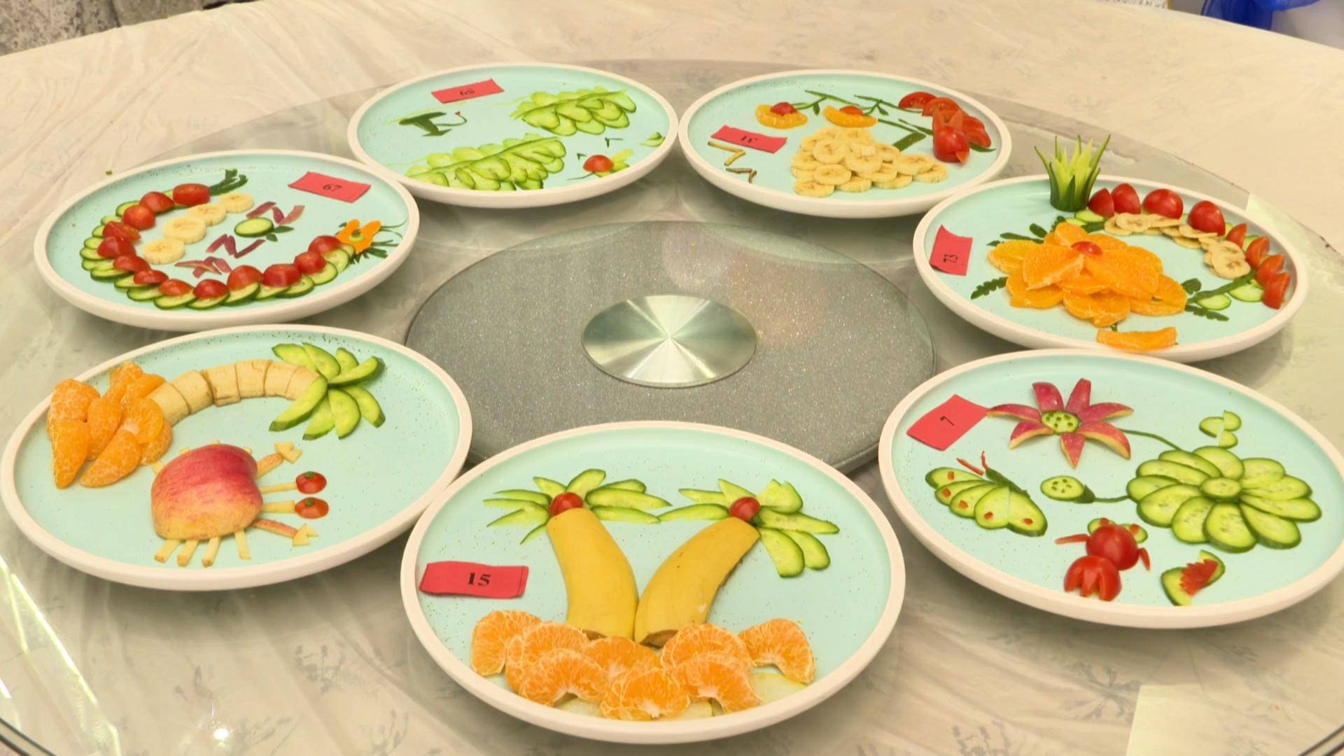 高台县举办庆三八女职工创意拼盘比赛