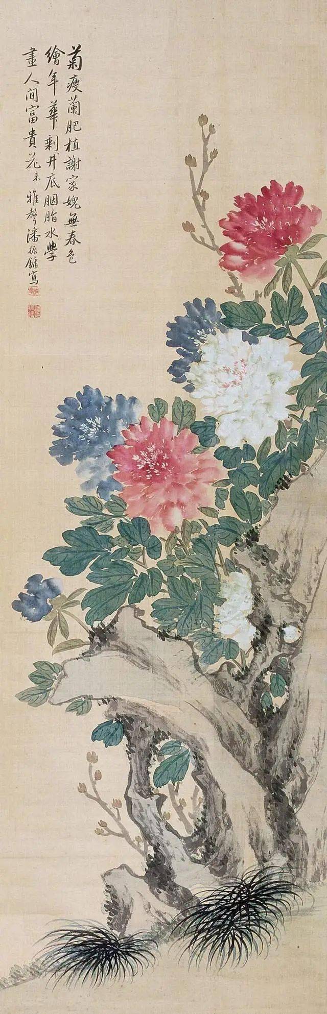 他画仕女,风姿绰约,清轻淡雅_潘振镛_国画_作品