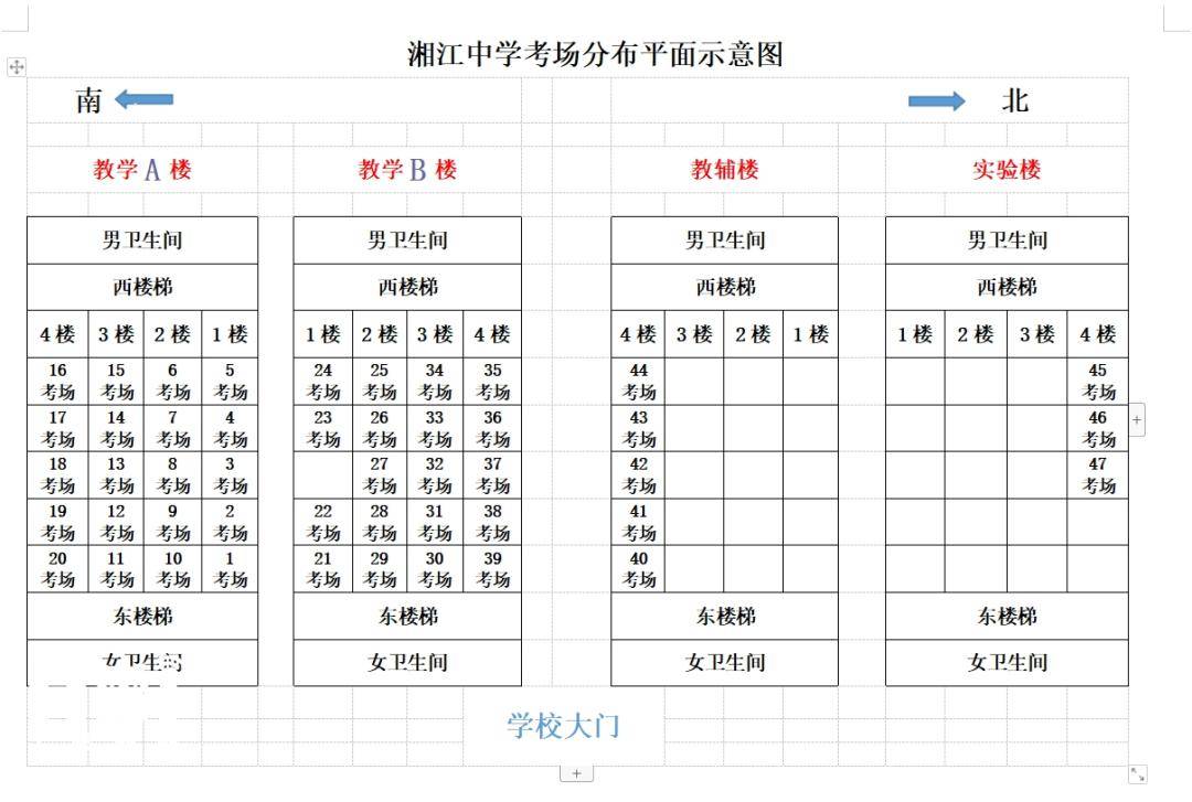 考场分布平面图图片