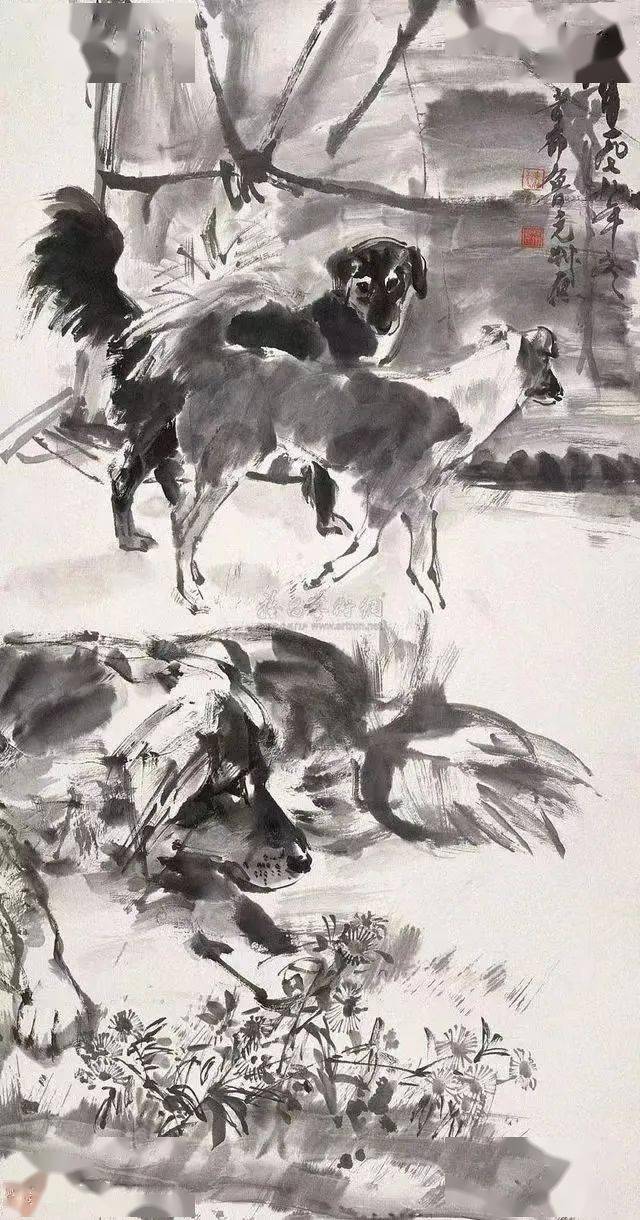 画中闻犬吠狺狺汪汪汪woofwoofwoof