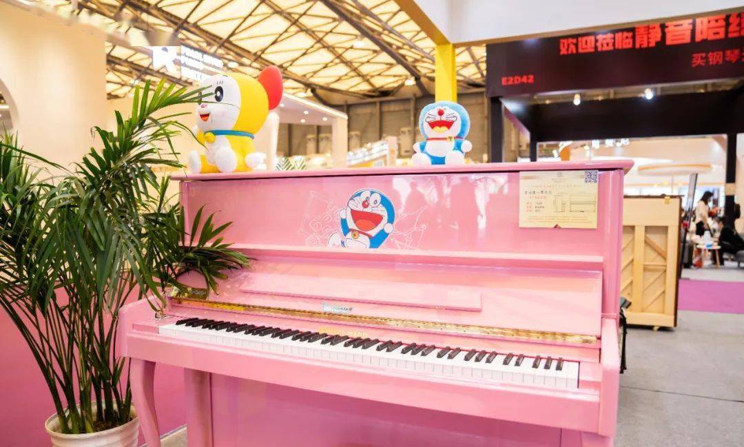 【哆啦a梦联名款】温克尔曼钢琴粉色定制版,少女心炸裂!