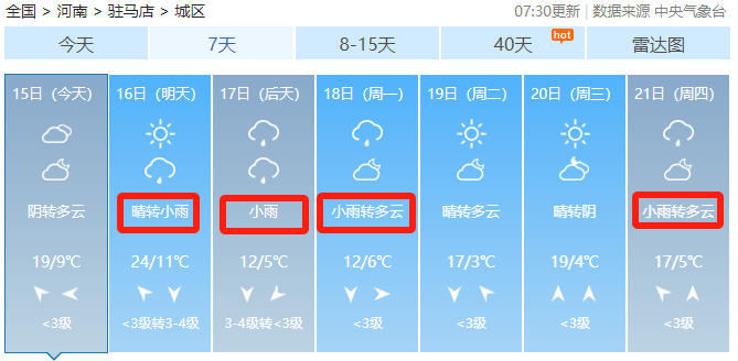 河南驻马店天气图片