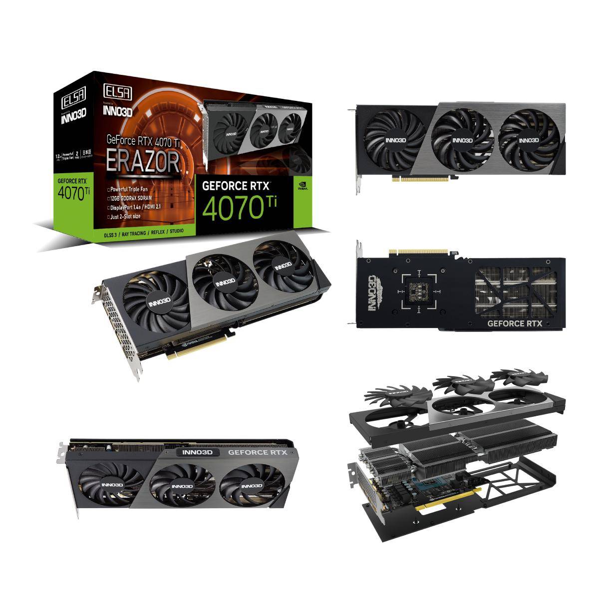 艾尔莎elsa推出新款rtx4070ti4060ti显卡双槽厚度