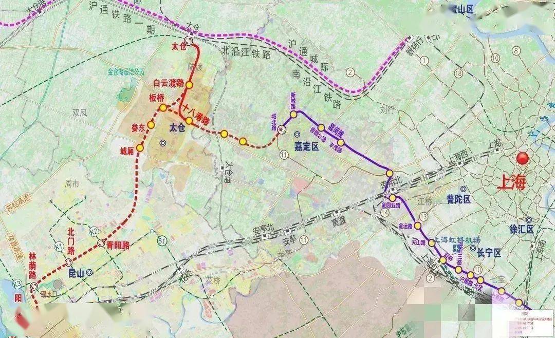 而上海嘉闵线(含北延伸)是上海首条延伸至周边城市的市域铁路,是深入