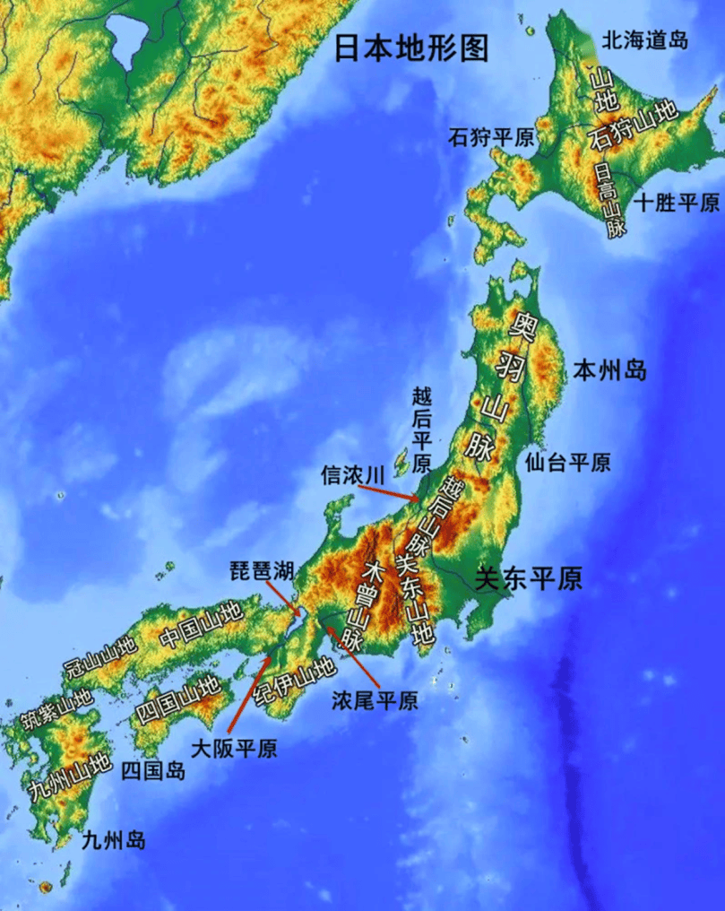 日本及周边国家地图图片