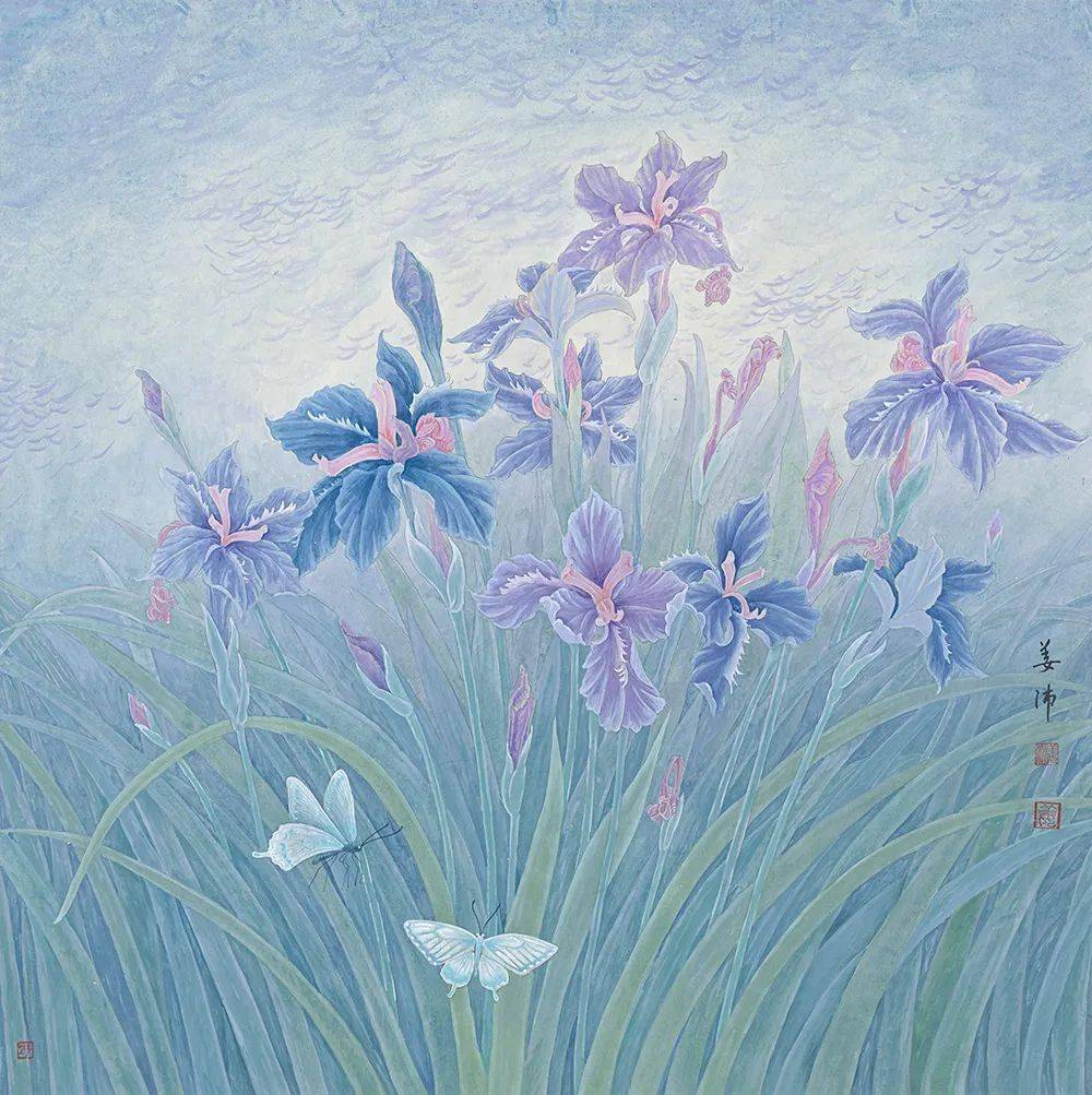 赏50幅没骨花鸟画清雅高洁唯美雅静