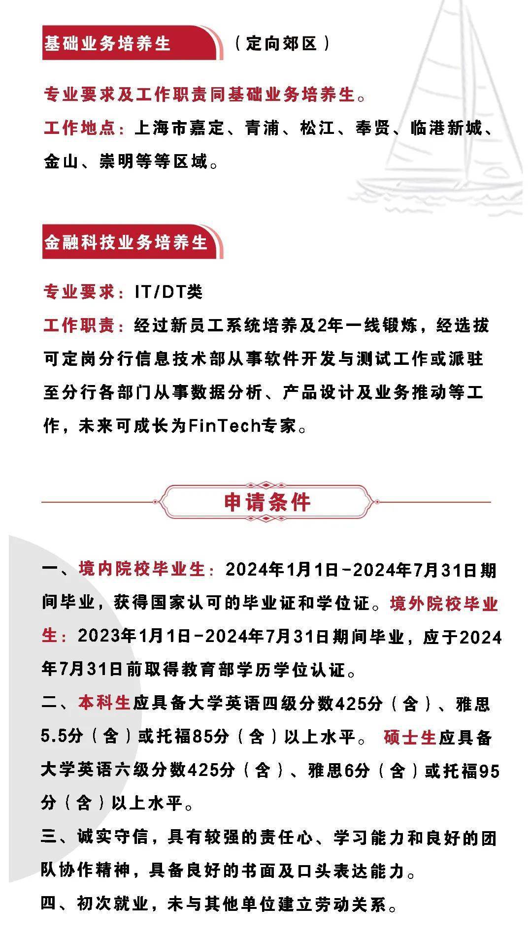 招聘梦想靠岸招商银行上海分行2024春季校园招聘