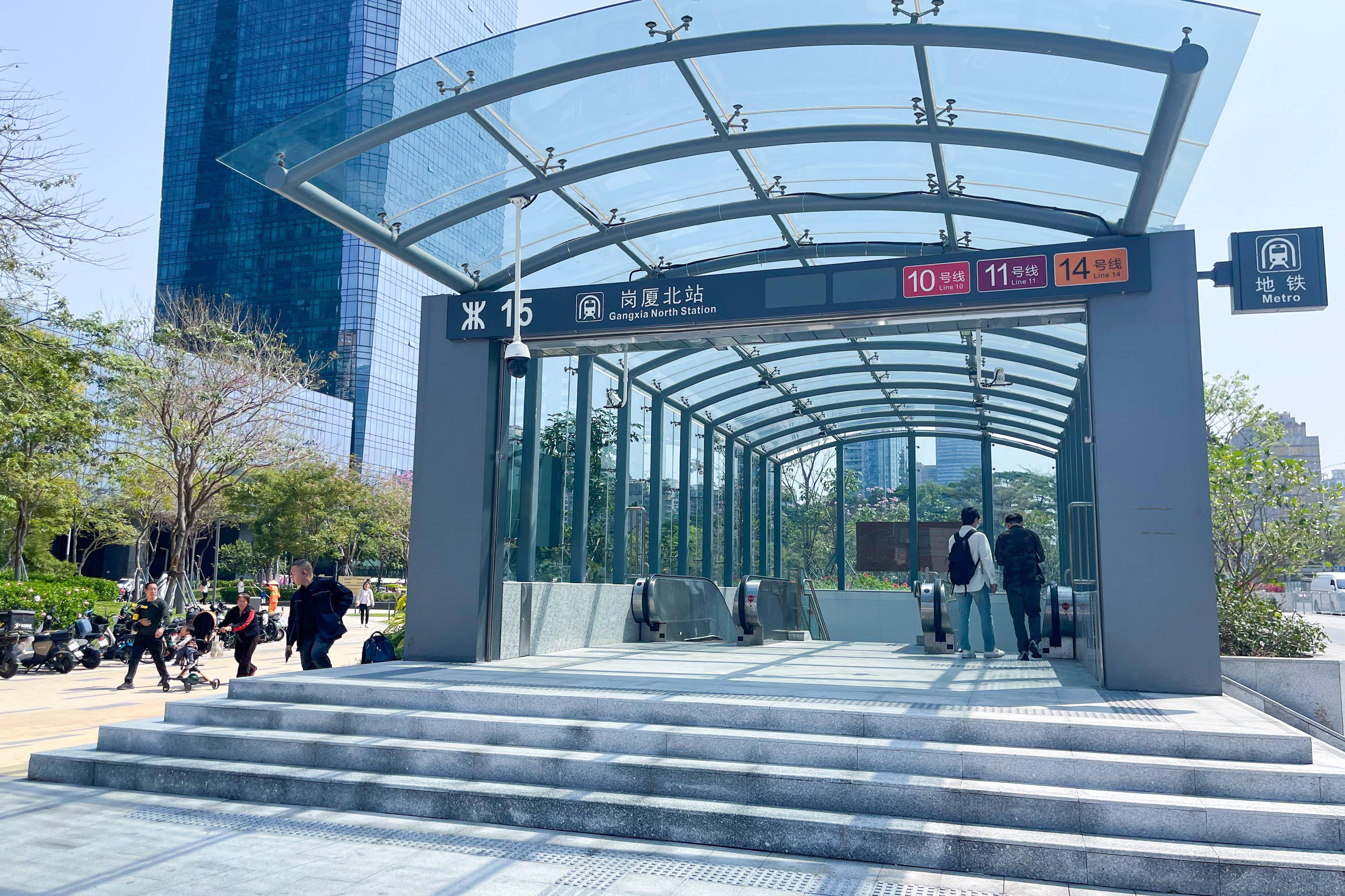 岗厦北枢纽新增4出入口联通大中华国际金融中心等大厦