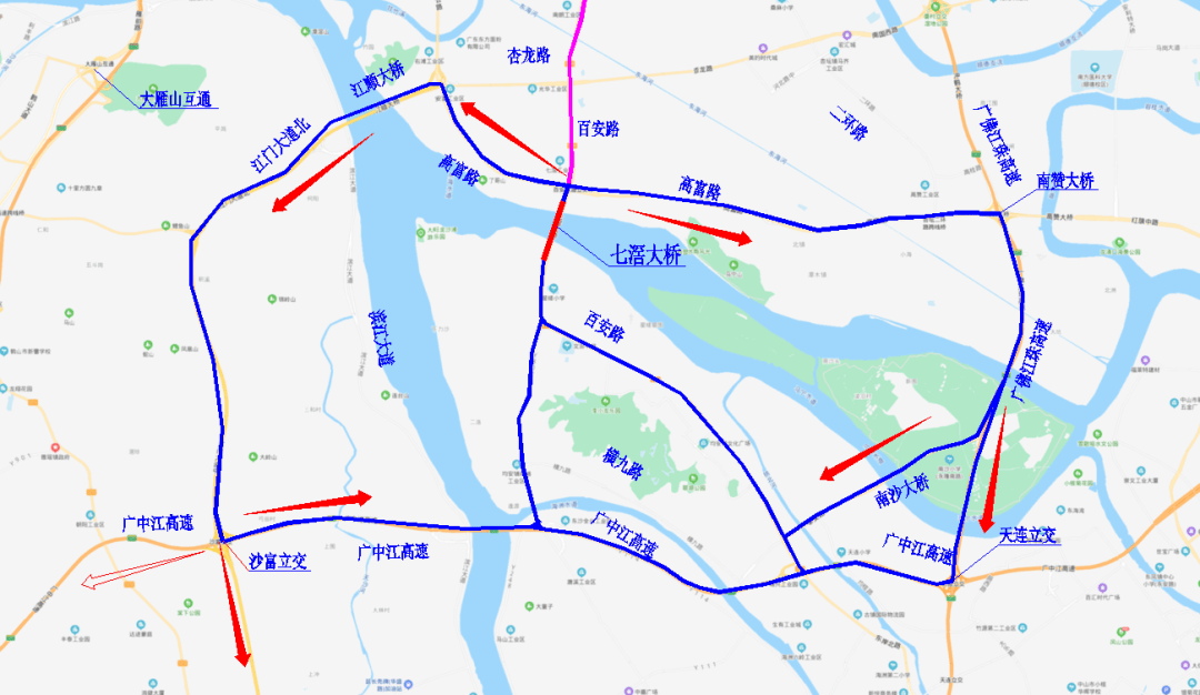 顺德一大桥交通管制