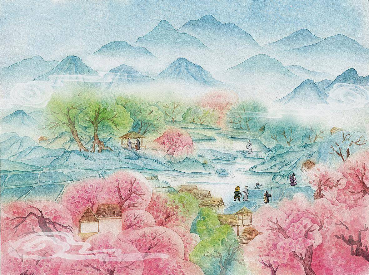 此后就再也没有问桃花源路的人了.