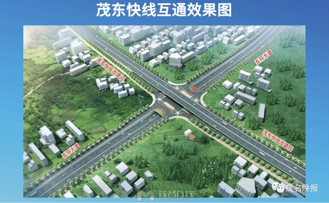 今年的重点交通项目东环大道茂名市东环大道一期,复兴大道,茂南大道东