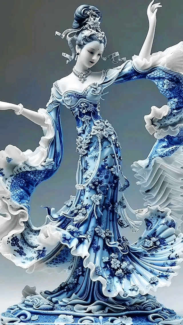 青花瓷美人看醉了