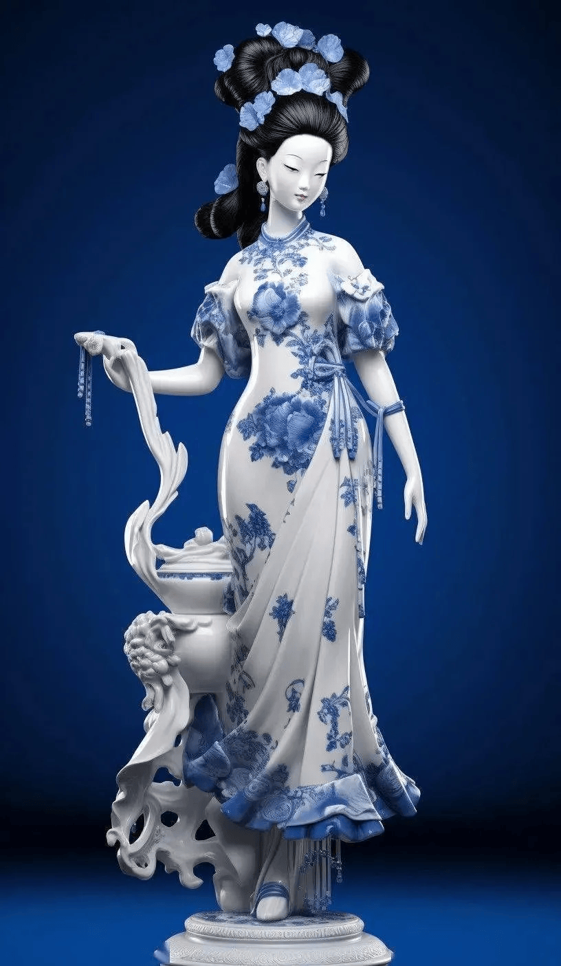 青花瓷美人看醉了