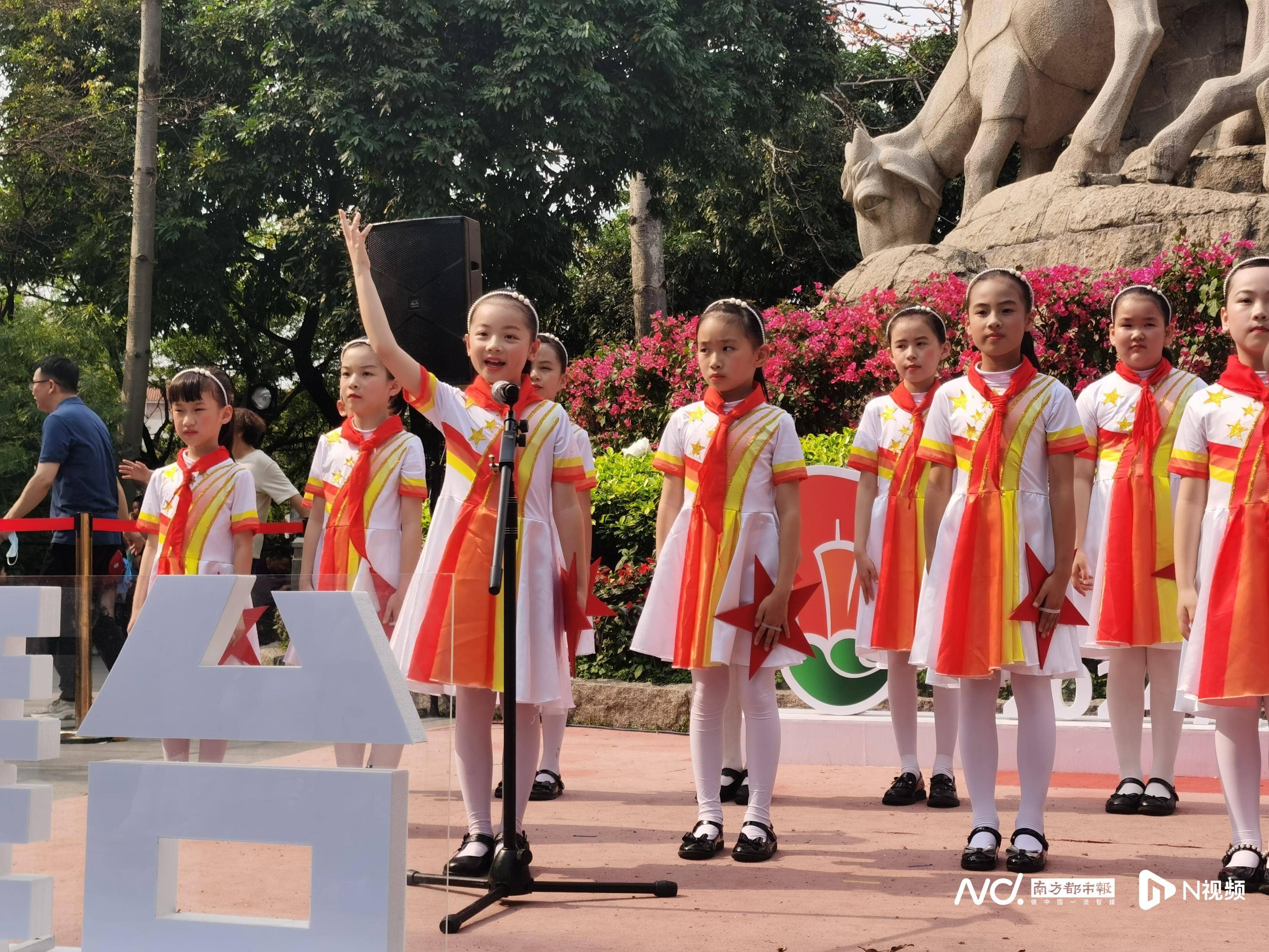 粤语讲古迎春花童谣越秀区中星小学红色展演好热闹
