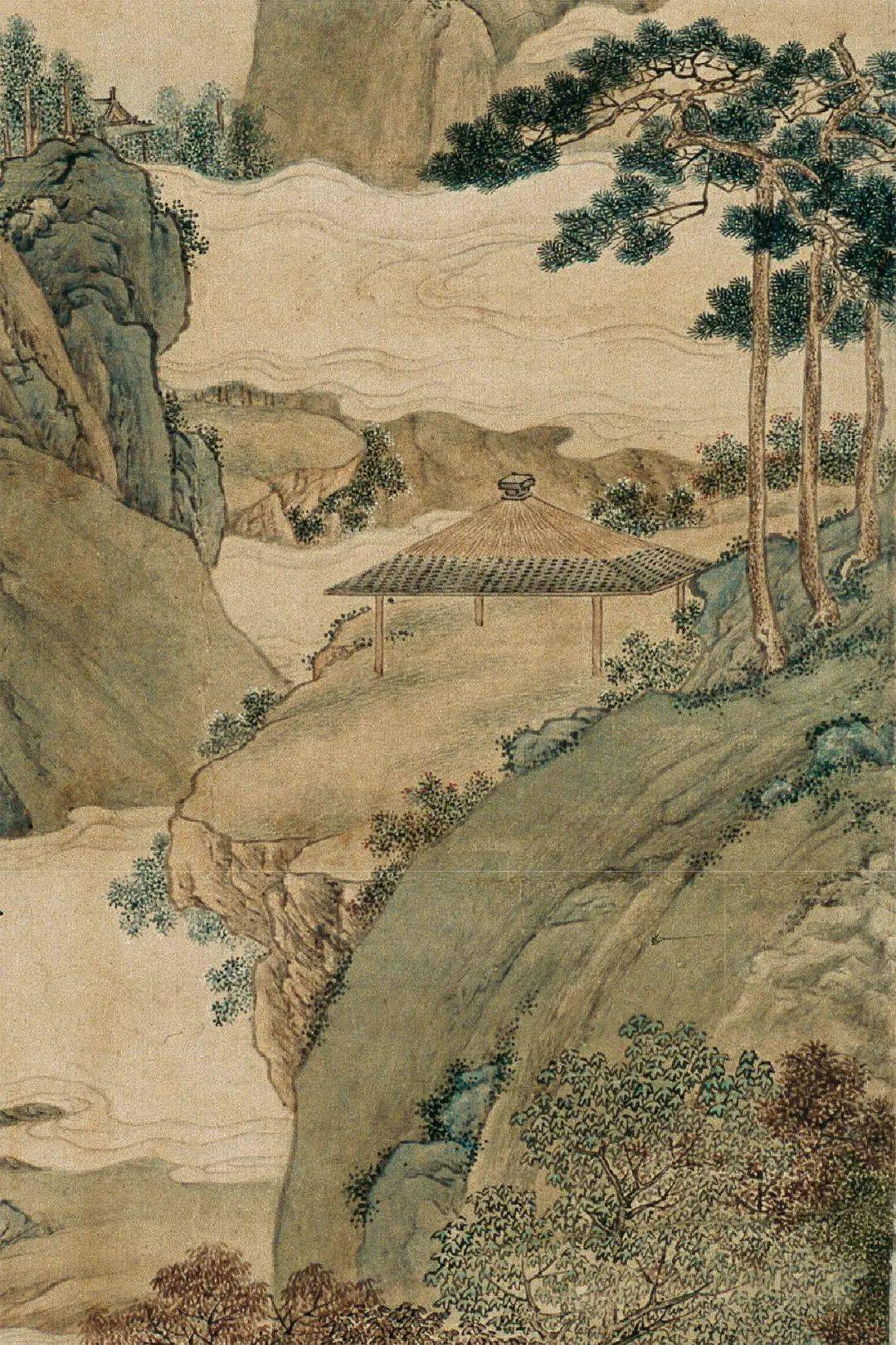 这幅画正代表了仇英的山水画的典型风格.