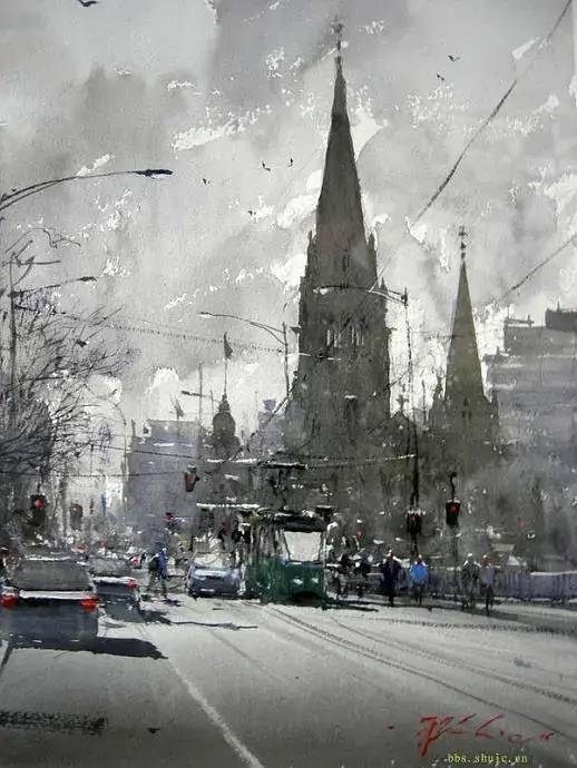 用水彩为你造一座梦之城他是最会画画的赛马狂人笔下水彩清透至极灵气