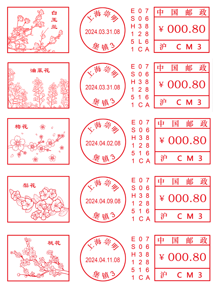 关于启用堡镇花事系列yfm118e型邮资机戳的公告