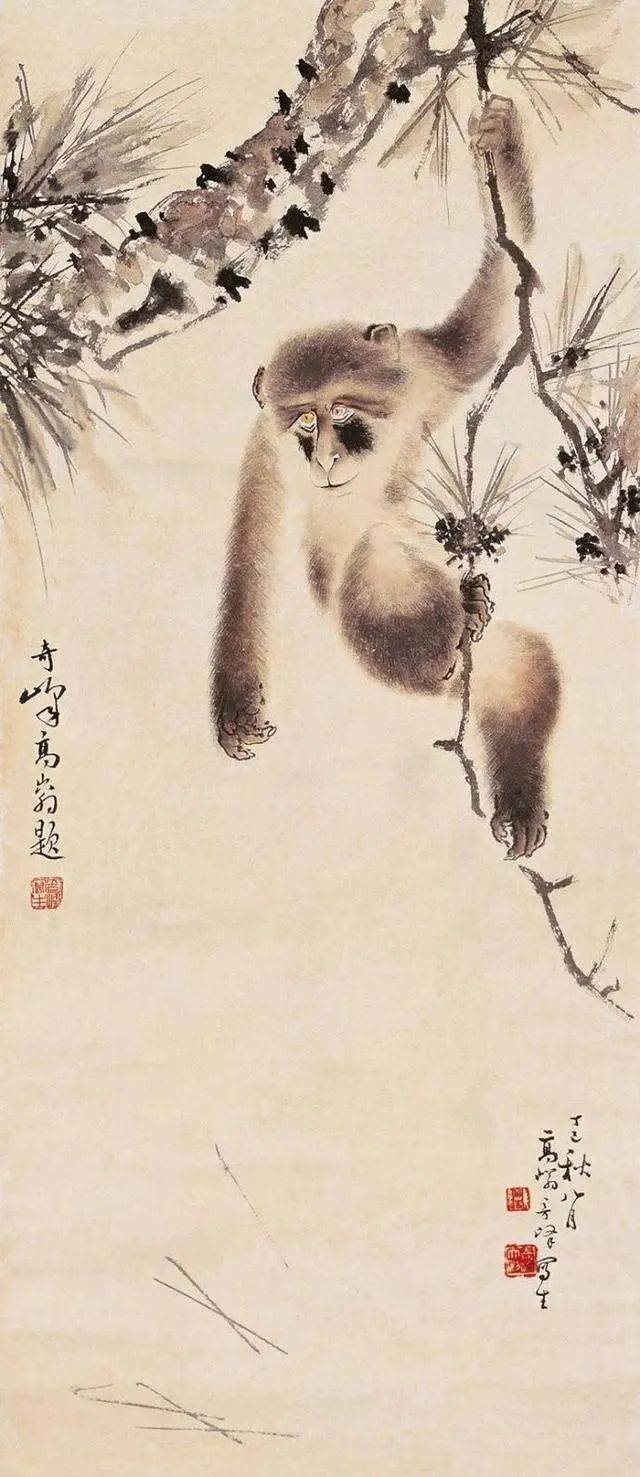 中国画猴子图片大全图片