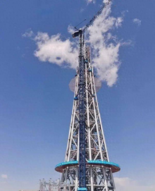 宁夏广播电视塔项目发射塔架成功突破百米大关_银川_节目_系统