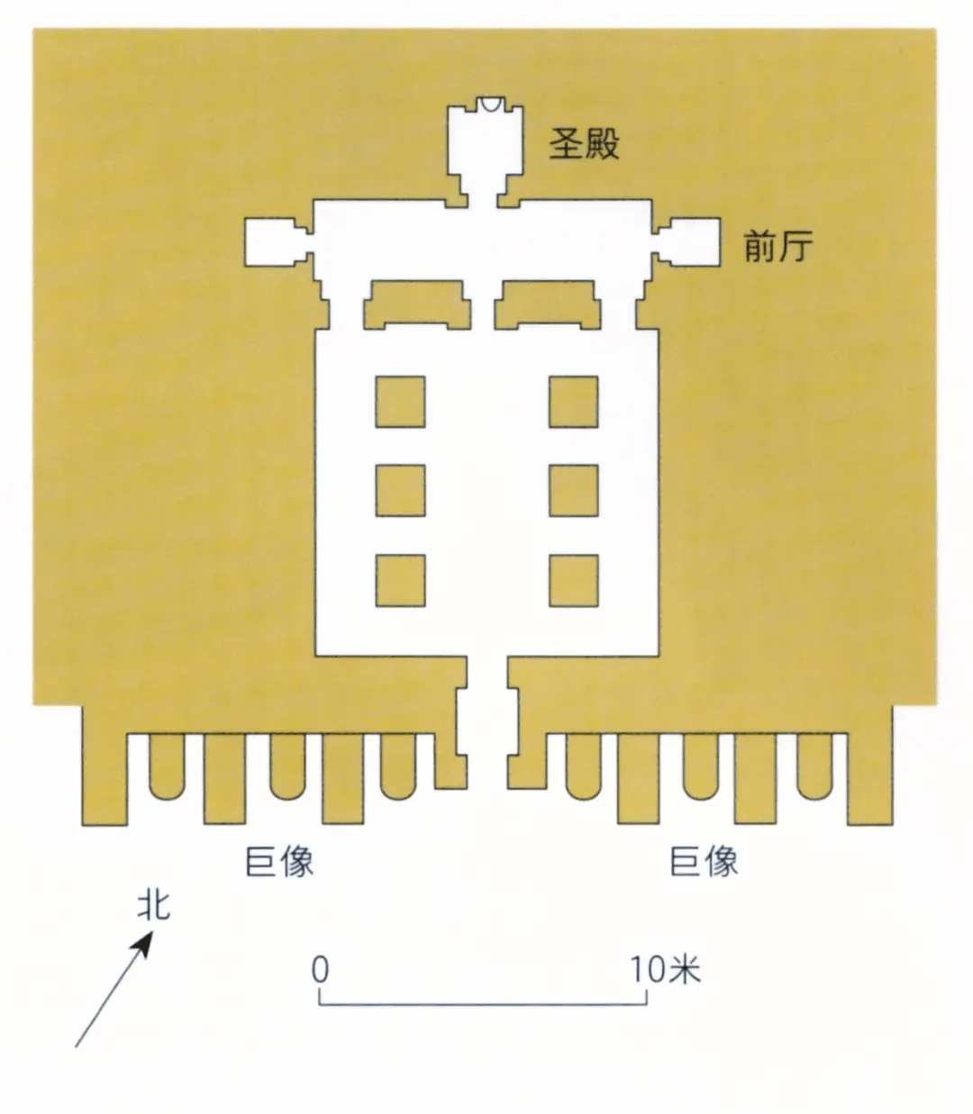 古埃及神庙剖面图图片