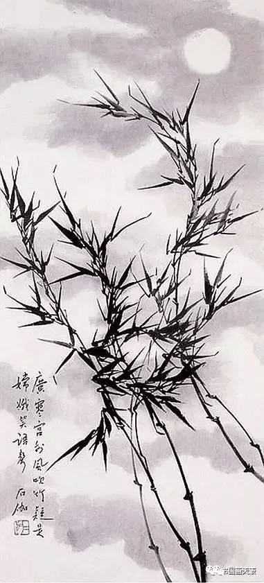 这位老先生画风竹是一绝