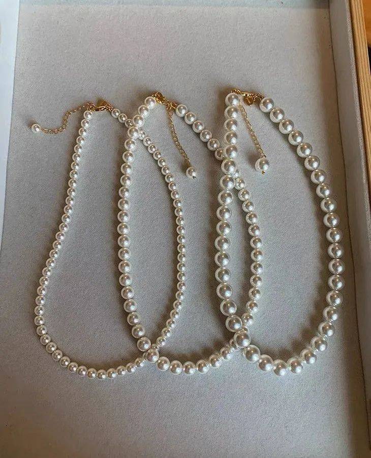 经典满串的正圆珍珠,【法式正圆--珍珠项链】款式①也别具一格!