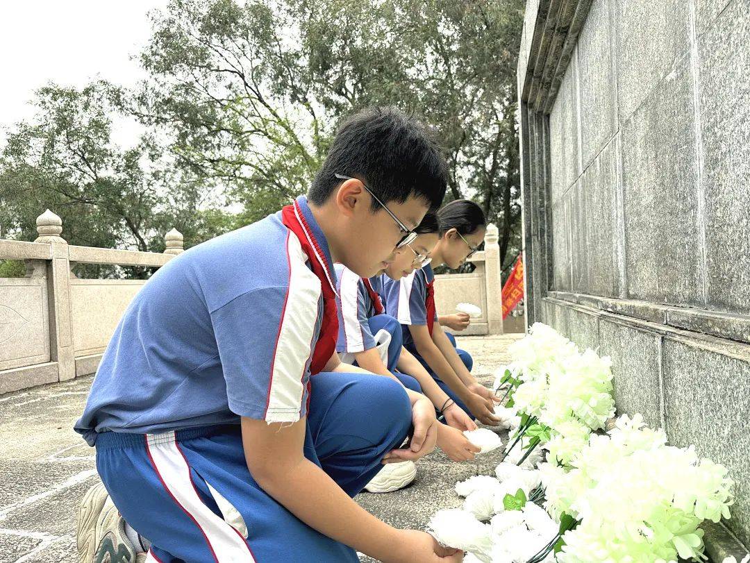 小学生祭扫烈士墓图片图片