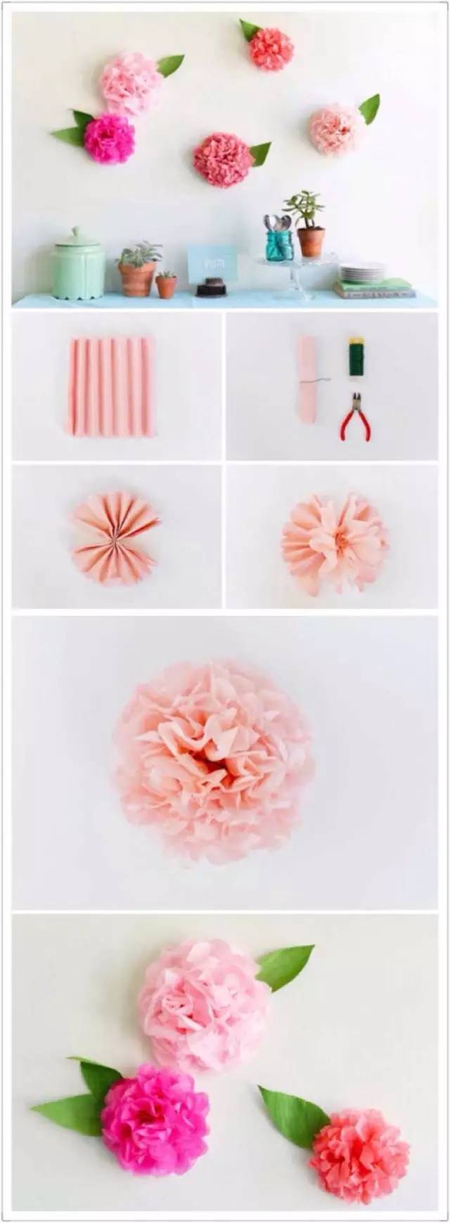 幼儿园春天手工花制作太美了