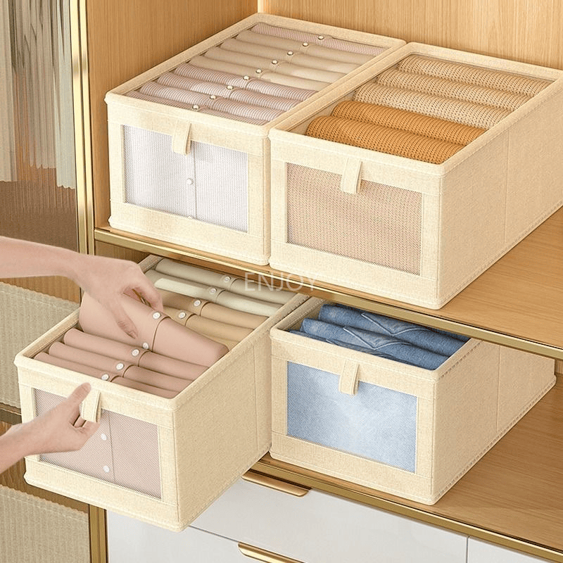 无纺布材质收纳盒299元到手四个高颜值挺立感好不易变形可折叠又可以