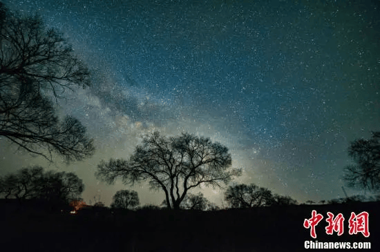 悦赏| 浑善达克沙地之夜 银河邂逅沙地榆_星空_公众_内蒙古自治区