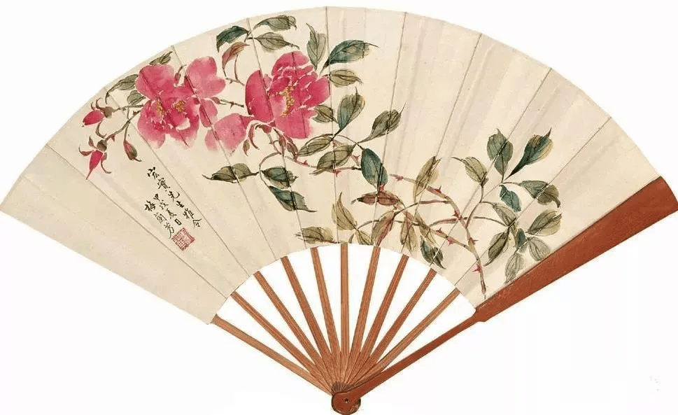 梅兰芳花鸟扇面,清丽秀雅_调和_绘画_改造