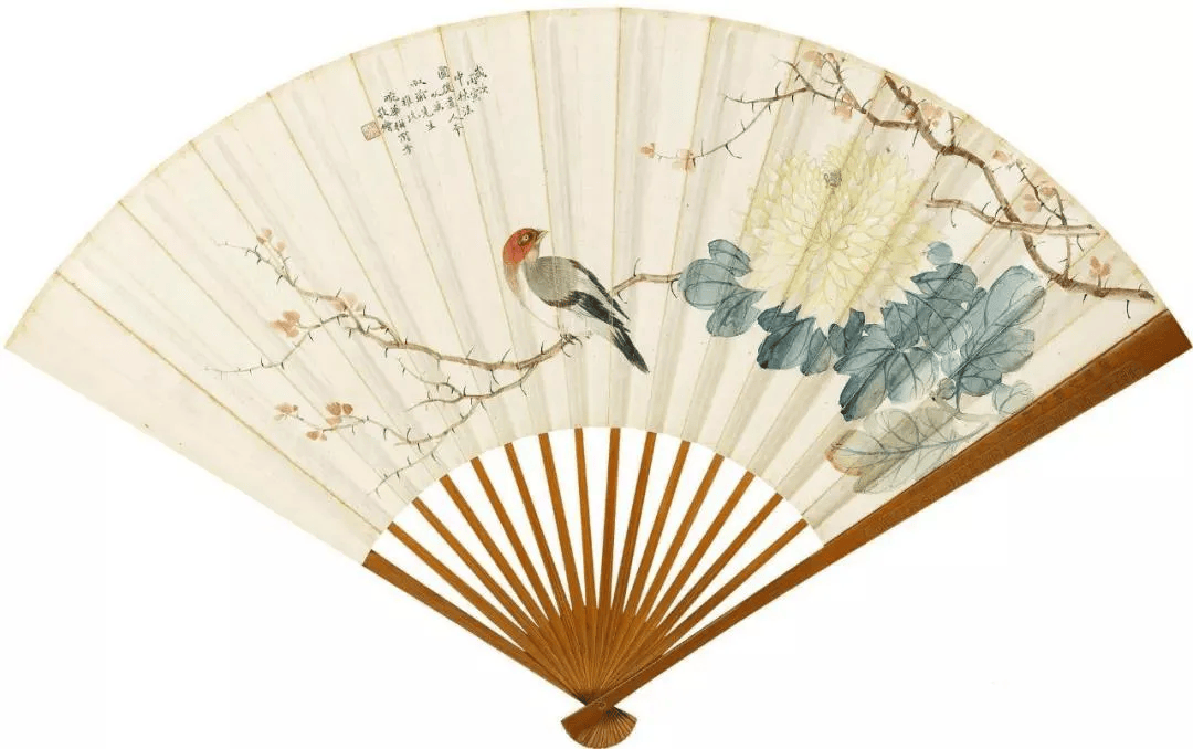 梅兰芳花鸟扇面,清丽秀雅_调和_绘画_改造