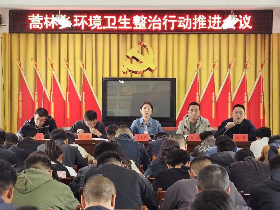 蒿林乡召开环境卫生整治行动工作推进会