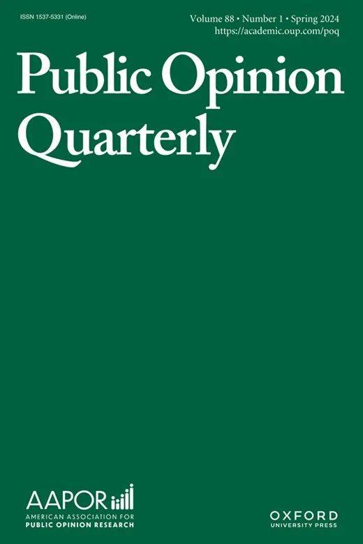 出版publicopinionquarterly2024年第1期