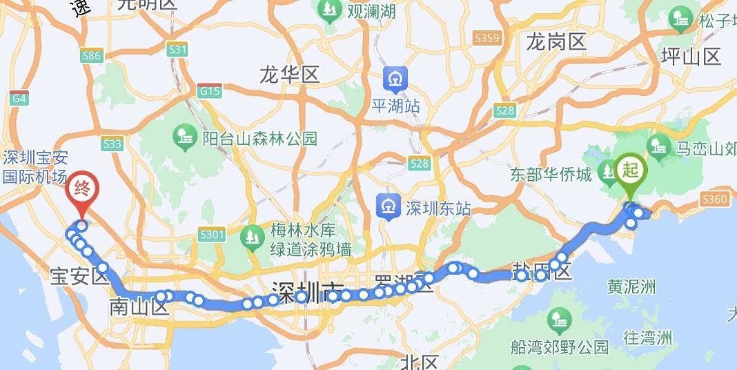 m191路公交路线图.