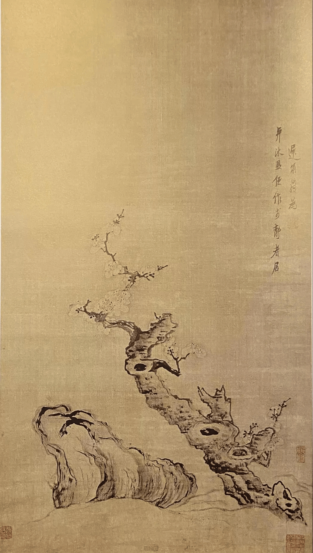 陈洪绶画梅,高古_国画_陈老莲_梅花