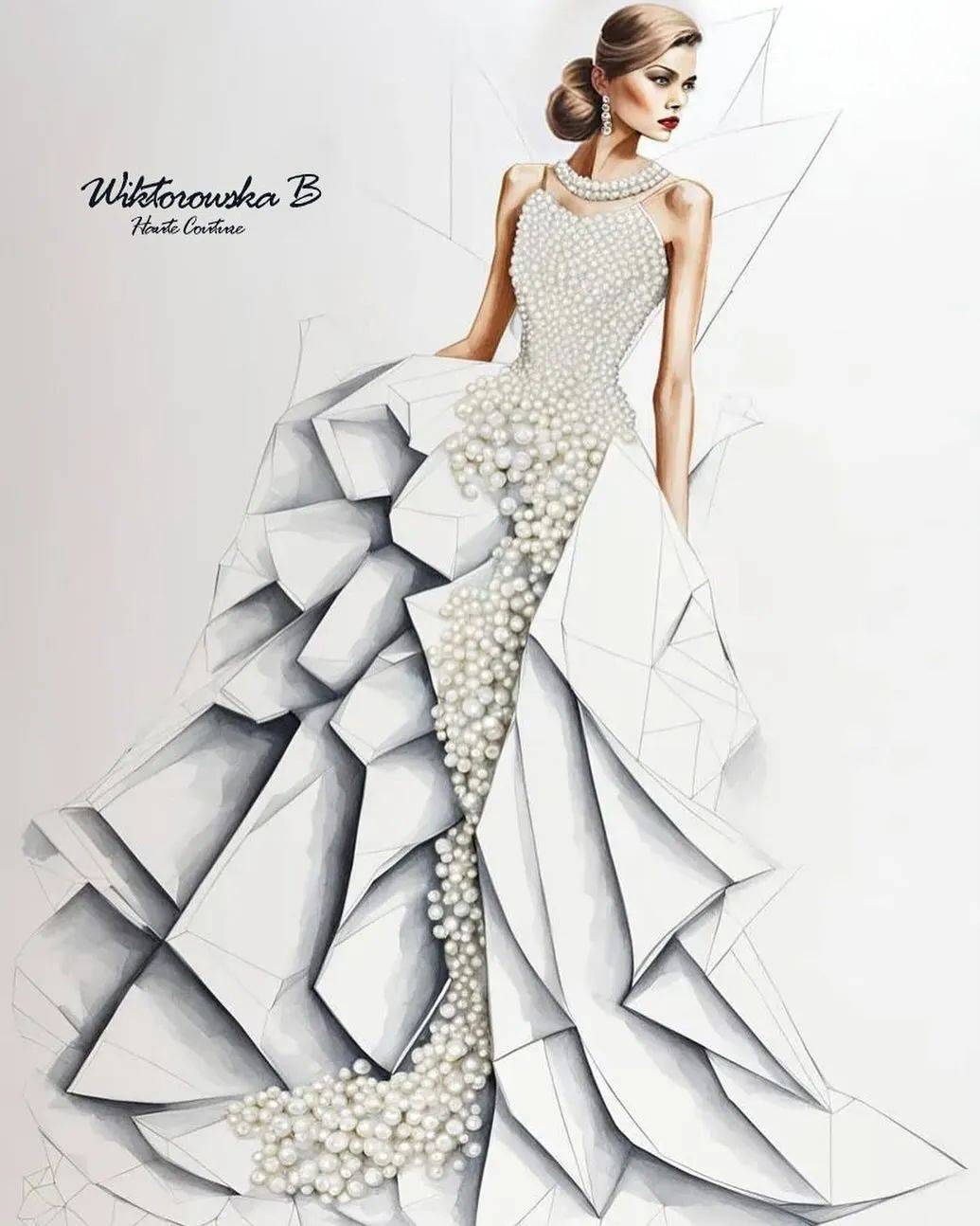 收藏|一组立体感很强的礼服效果图