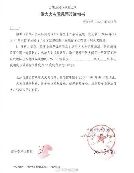 危险！居民家中存10吨53度白酒被罚2.3万