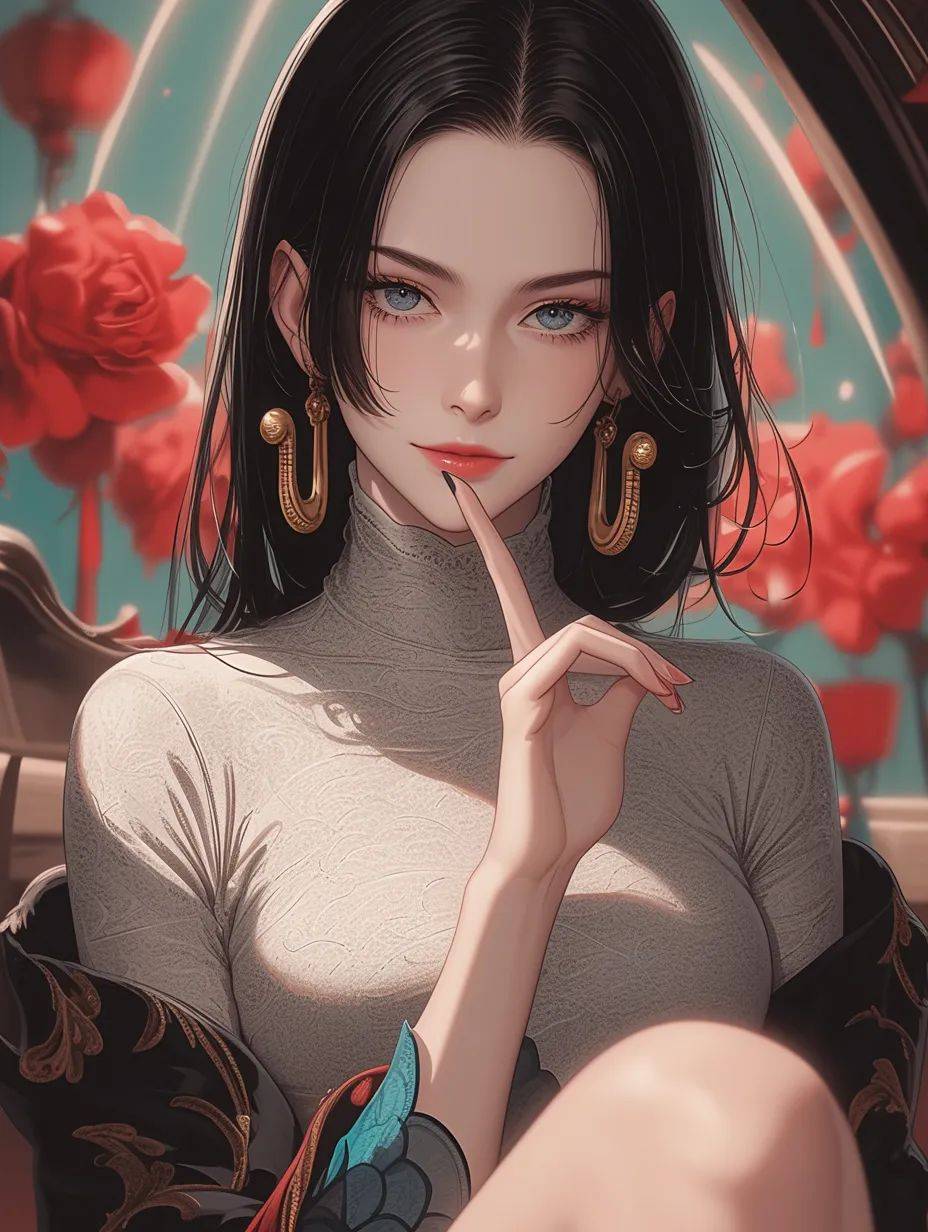 海贼王壁纸|性感旗袍女帝