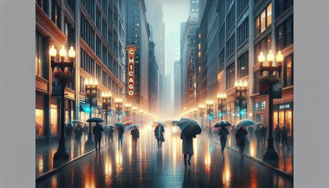 芝加哥遭遇强降雨,路面湿滑,洪水警报拉响!