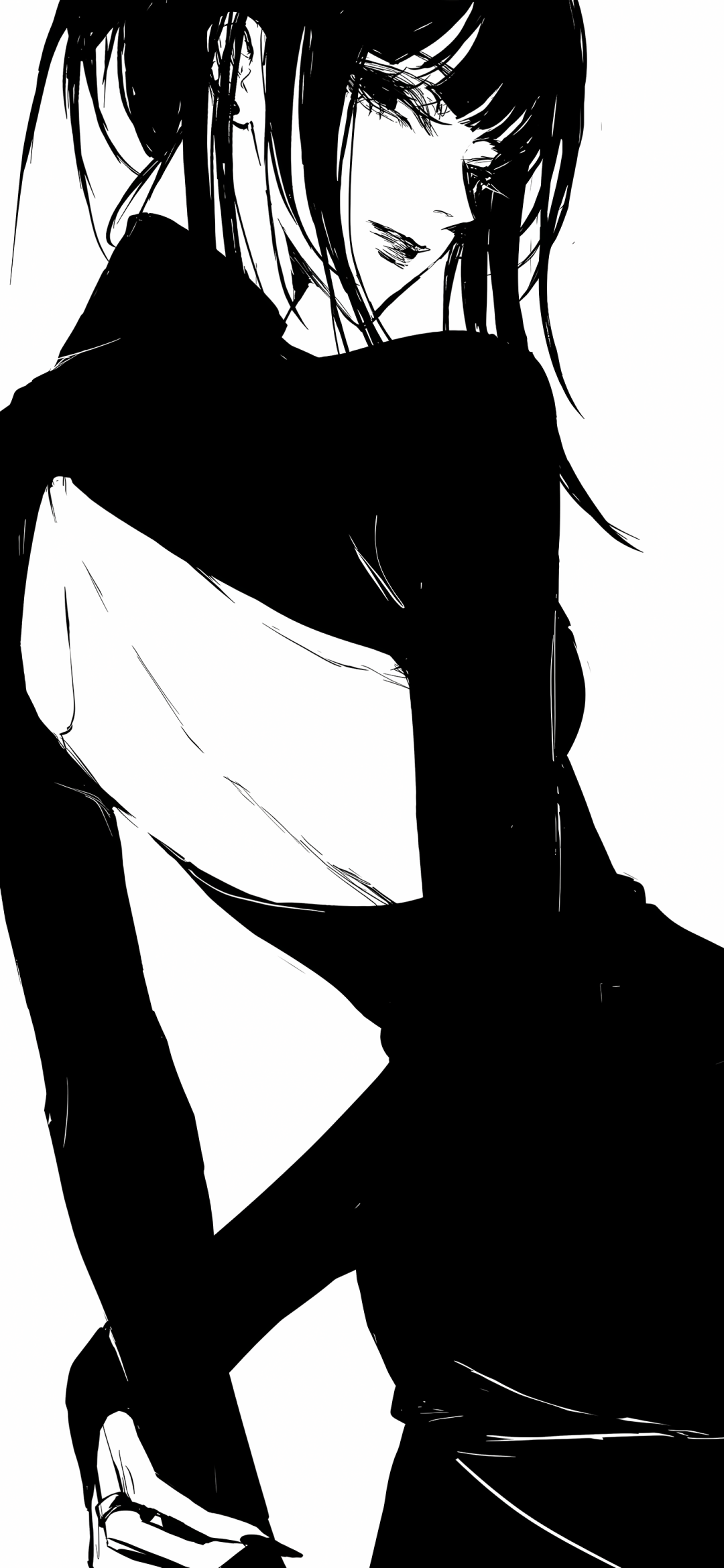 好看的手机壁纸 黑白动漫壁纸图片