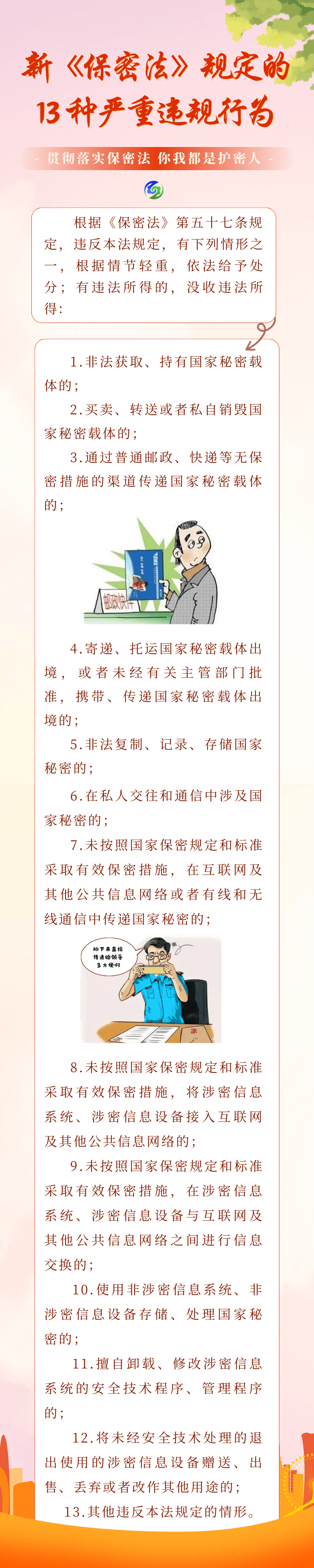 《保密法》规定的13种严重违规行为是什么_公众_邰永平_内容